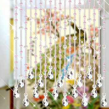 
                                                            小雏菊(XCJ)懈恋花 水晶珠成品帘隔断帘客厅玄关挂帘水晶门帘定装饰水晶帘家居软装帘珠帘 50条弧形水晶帘                