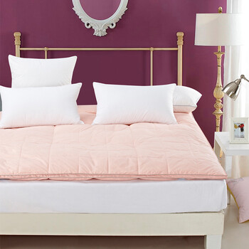 舒梦爱羽绒床垫 五星酒店双层加厚 鸭绒鸭毛床褥子 舒适保暖垫被