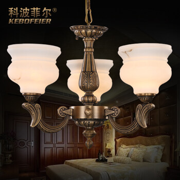 科波菲尔 欧式全铜灯 铜灯 餐厅卧室吊灯 MD9061-3 led3W暖白光
