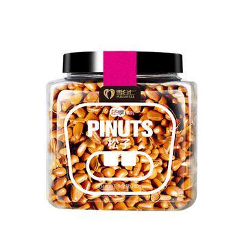 晨臻雪白仁轻享开口松子380g坚果休闲零食新疆特产罐装