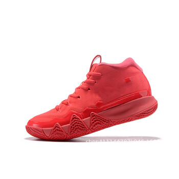 欧文4中国红新品新款上市实战男子运动气垫篮球鞋跑步鞋 红色 36