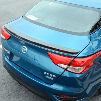 日产新蓝鸟改装专用尾翼 免打孔烤漆尾翼原厂款abs尾翼 碳纤维色款一