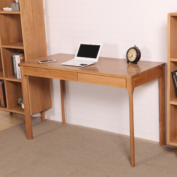 爱绿居日式书桌电脑桌学生写字桌1米12米学习桌白橡