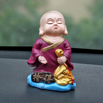 宝莉莱(baoilai)汽车摆件小和尚可爱公仔c. 舍得