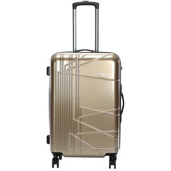 瑞世（SUISSEWIN）拉杆箱 24英寸几何线条磨砂面拉杆PC箱 休闲时尚旅行箱 SN6617 香槟色