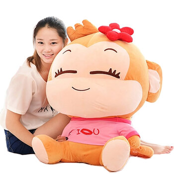 诺雅尚品 嘻哈猴毛绒玩偶猴子玩具 yoci压床娃娃一对悠嘻猴布娃娃女