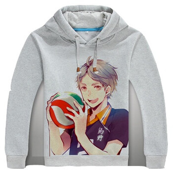 排球少年 影山飞雄 日向翔 动漫周边 卫衣秋冬加绒外套衣服 圆领xp1w