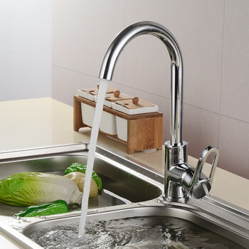 Guina 厨房水槽菜盆龙头冷热水铜水槽龙头旋转坐式贵娜卫浴0211全铜冷热水龙头 图片价格品牌报价 京东