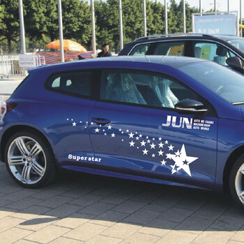 美驿汽车拉花个性贴纸星星贴遮盖划痕贴花车身腰线juv创意图案车贴