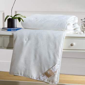 梦兰家纺提花蚕丝被纯蚕丝单双人被子床上用品加厚保暖冬被头冬被填充