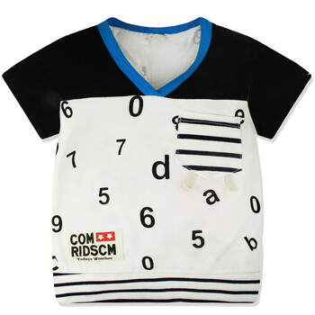 儿童短袖t恤 婴幼儿宝宝衣服男童女童上衣短袖t恤童装夏 数字白色 105