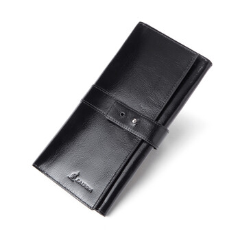 阿尔皮纳袋鼠(lalpina) 男士时尚头层牛皮长款皮夹男士休闲商务钱包