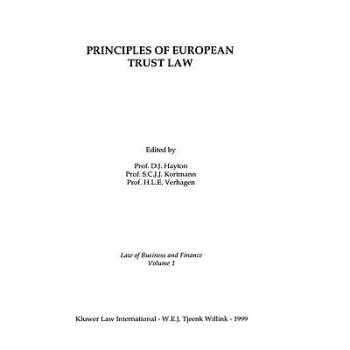 Principles of European Trust Law