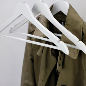 
                                                            三特 衣架衣撑 实木衣架子衣服架 挂衣架服装店家用防滑无痕衣柜木质木头衣挂衣服撑子挂架 复古色带夹子10支                