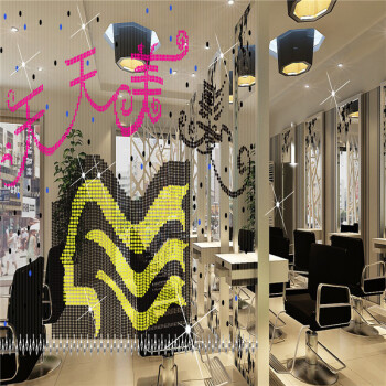 日照大美发店珠帘艺图珠帘  门帘  水晶隔断帘  成品特价  客厅  玄关挂帘  家居装饰