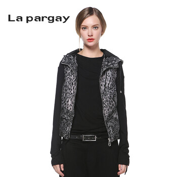La pargay纳帕佳 冬季新款 透视豹纹 夹棉加厚 背心马夹 L334101C 花色 L