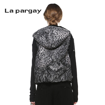 La pargay纳帕佳 冬季新款 透视豹纹 夹棉加厚 背心马夹 L334101C 花色 L