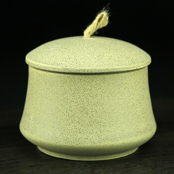 豹霖茶叶罐大号 陶瓷汝窑茶叶罐 迷你储茶罐茶具配件手绘冰裂密封罐青花瓷 玉瓷-粗陶-大号