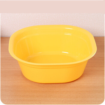 脸盆居家日用百货儿童洗脸盆塑料盆加厚家用盆洗菜盆洗衣盆 橙色 中号