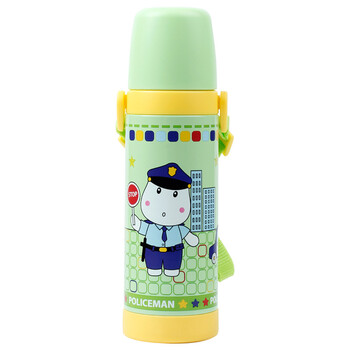 小比咔pinkah新品宝宝水杯学生水壶儿童防喷吸管保温杯带背带550ml