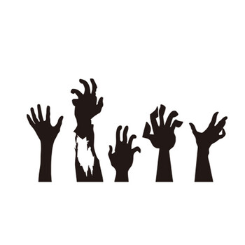 越龙兴 墙贴 鬼手搞怪贴画 客厅卧室装饰墙贴 43*76.5cm