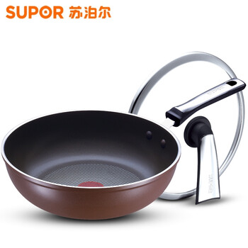 
                                        苏泊尔/SUPOR火红点炒锅无油烟不粘锅煎炒两用平底锅 PJ28Z1 电磁炉明火通用                