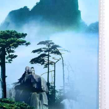 
                                        麦卡米 高清山水风景画卷帘 环保印花 拉珠式 全遮光窗帘 36196二辉松映 1平方米                