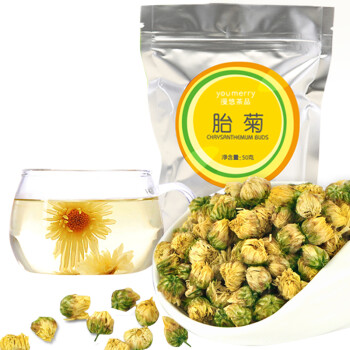 漫悠菊花茶桐乡胎菊王简装50g 杭白菊花茶胎菊花草茶 图片价格品牌报价 京东