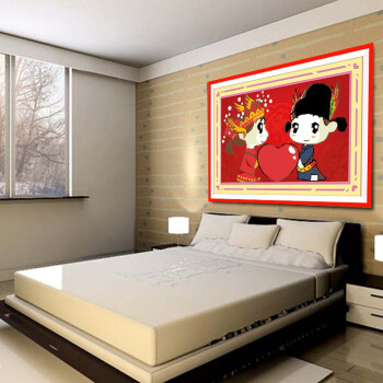 青苇 钻石画 十字钻绣 喜庆 心心相印（婚礼版）X-8021 71CM*45CM