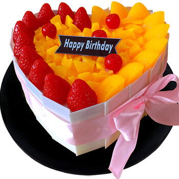 水果蛋糕 生日蛋糕 生日礼物 全国同城配送 形心水果蛋糕 22寸