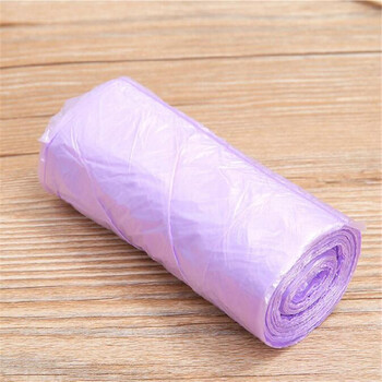 彩色加厚点断式垃圾袋 16只装 紫色