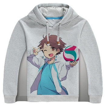 排球少年 影山飞雄 日向翔 动漫周边 卫衣秋冬加绒外套衣服 圆领xp1w