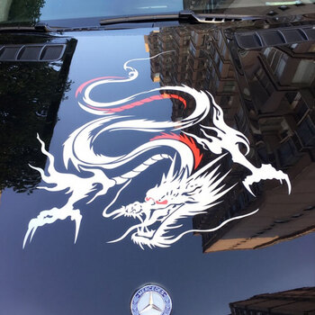 帝图汽车贴纸引擎盖贴龙车贴个性霸气龙图腾贴纸车头