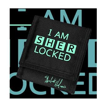 神探夏洛克钱包 周边 sherlock 福尔摩斯钱夹 牛津布 黑色 白标志夜光