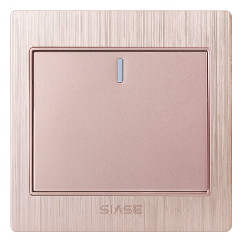 深思(siase)86型开关插座面板五孔墙壁网线 插座双控开关s1拉丝紫金