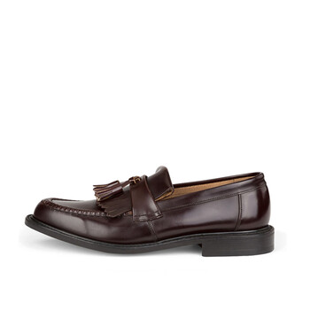 loake皮鞋牛皮圆头英伦风brighton手工固特异透气乐福鞋皮鞋男鞋 深