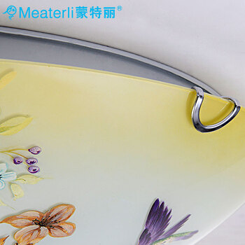 蒙特丽 卧室阳台过道灯吸顶灯MB66 欧式田园风灯具(B) 彩蝶(30cm) 自带LED贴片光源版