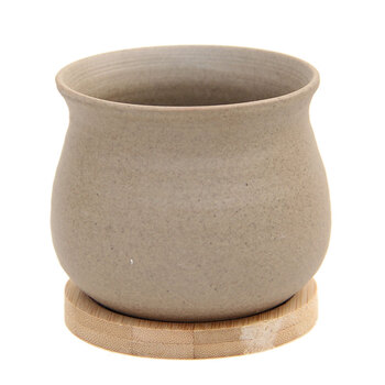 世纪奥桥 肉肉花盆 陶瓷创意花盆 素烧粗陶盆器 简约手工小花盆 敞口