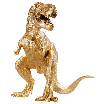 壹盒惊喜 仿真恐龙模型 金色蹲姿霸王龙 益智类模型玩具实心塑胶恐龙