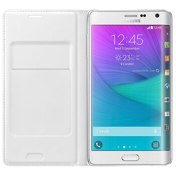 三星（SAMSUNG）Note edge Note4曲面屏 插卡式炫彩保护套（白色）
