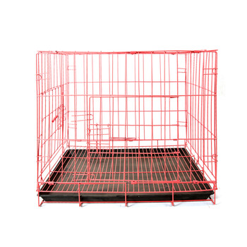 宠物加粗折叠狗笼 带天窗托盘金毛泰迪铁丝笼大小猫狗笼子 兔笼