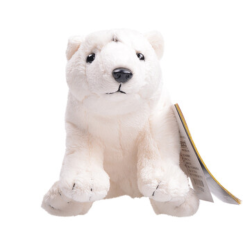 动物娃娃毛绒玩具仿真模型儿童宝宝动物世界摆件 北极熊 6寸