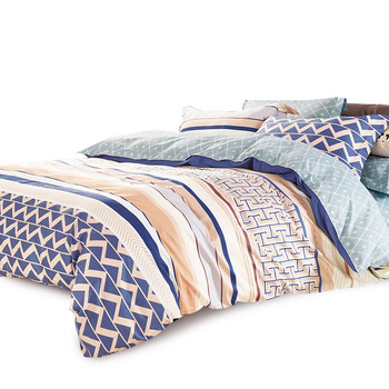 梦特娇(montagut)家纺 纯棉双人四件套 全棉长绒棉斜纹床品套件 卡洛