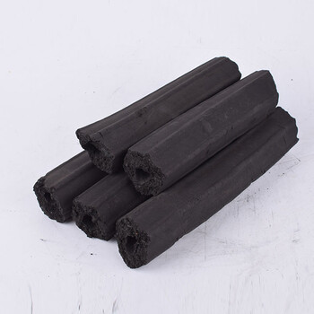 烧烤碳 无烟便携烧烤炭高级机制木炭 无烟六棱条形机制炭 5斤烧烤碳
