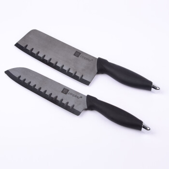 
                                        品品优（pinpinyou） 品品优厨具黑刃陶瓷刀2件套厨房刀具菜刀 多功能刀                