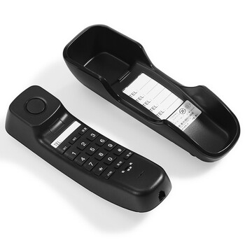 TCL 电话机 HA868(8A)电梯卫生间厨房 来去电查询存储一键拨号 座式可壁挂 酒店家用 有绳商务小挂机(黑色)