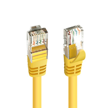 和宏（D&S）六类网线 电脑网络跳线带水晶头 玩客云 1米 黄色 DNS4201