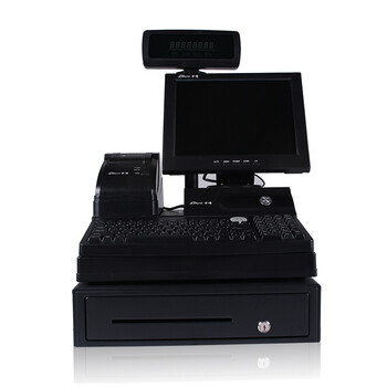 中崎(zonerich) zq-e600超市收银机便利店收款机pos一体机连锁店