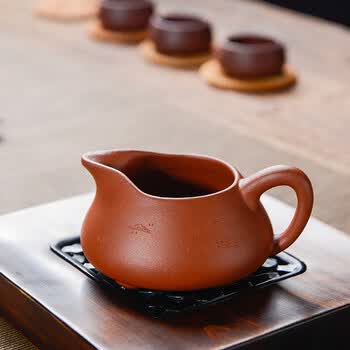 尊壶 茶具配件茶海宜兴原矿紫砂瓢型公道杯茶道零配225ml 瓢型公道杯