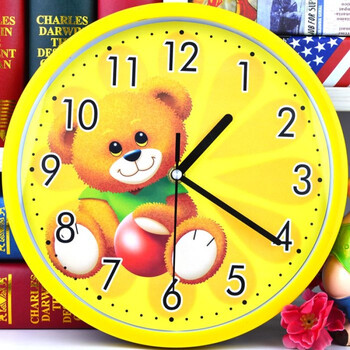 创意卡通时尚挂钟创意石英钟客厅大挂表简约钟表静音个性壁挂钟 26cm